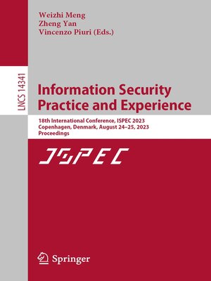 cover image of Information Security Practice and Experience